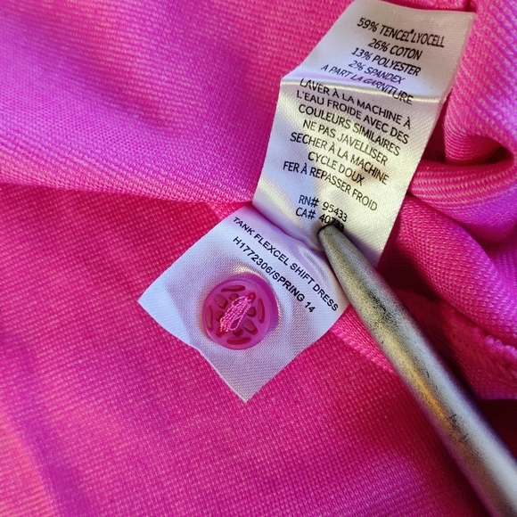 Horny Toad Tank Flexcel Shift Dress Womens Large Pink Pocket Casual Athleisure - Picture 9 of 12